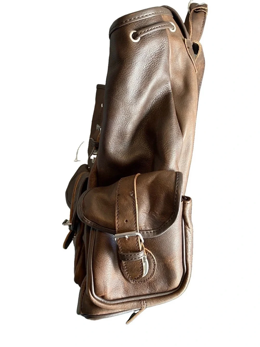 Vintage Brown Leather Backpack